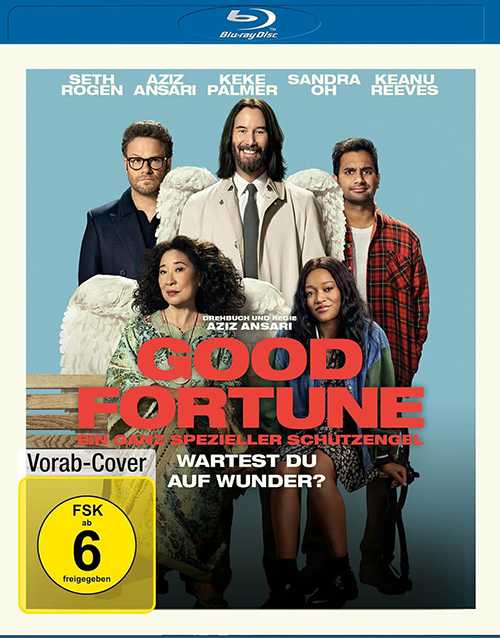 Good Fortune Keanu Reeves, Aziz Ansari Regie, Seth Rogen, Schutzengel Komödie, Good Fortune VÖ 2026, John Wick, Komödiantisches Talent,